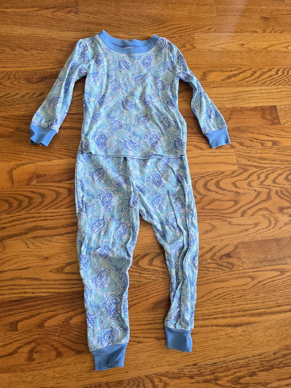Lilly Pulitzer Blue Paisley Kids Two-Piece Pajama Set